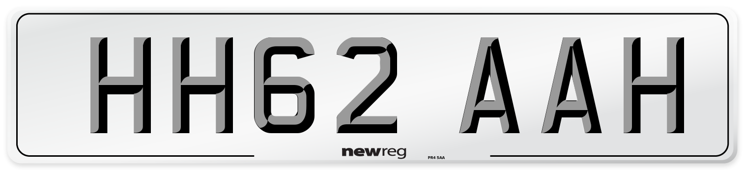 HH62 AAH Number Plate from New Reg